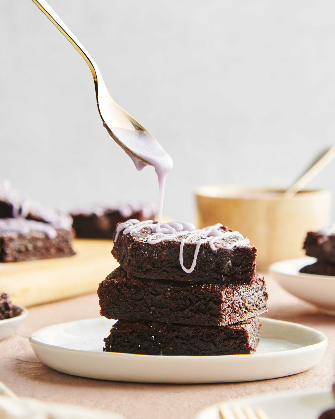 Dark Chocolate Lavender Brownies