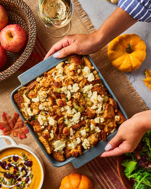 Leek and Goat Cheese Stuffing