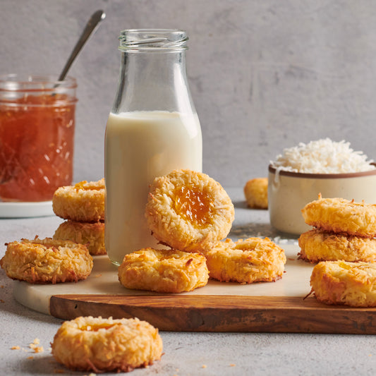 Pineapple Coconut Thumbprint Cookies