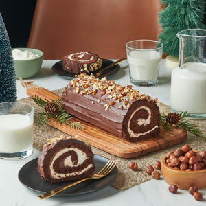 Chocolate Hazelnut Roll Cake