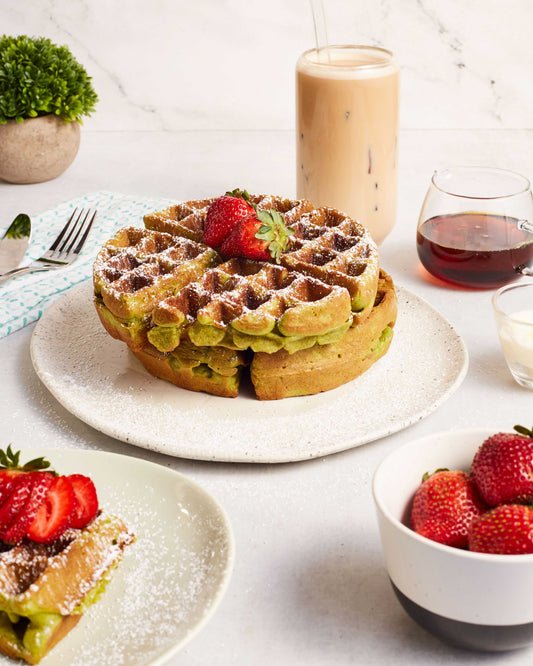 Vanilla Matcha Waffles