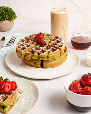 Vanilla Matcha Waffles