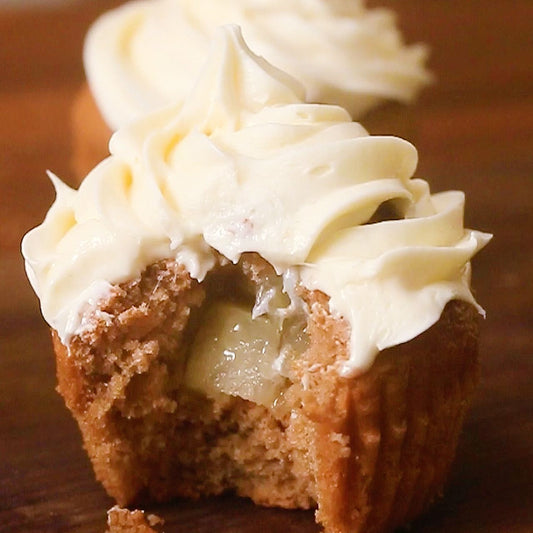 Apple Pie Stuffed Cupcakes