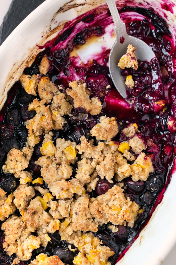 Blueberry and Corn Crisp