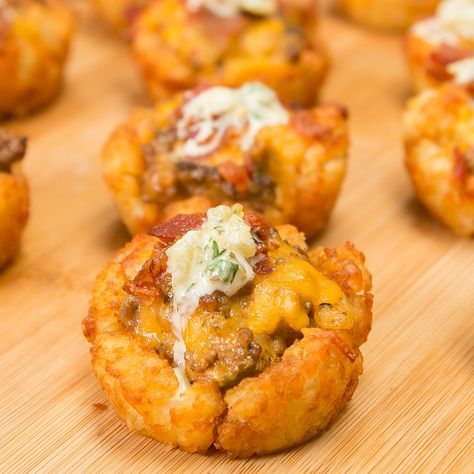 Cheeseburger Tater Tot Cups