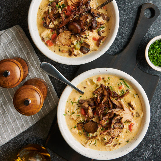 Spicy Wild Rice Chicken and Mushroom Soup