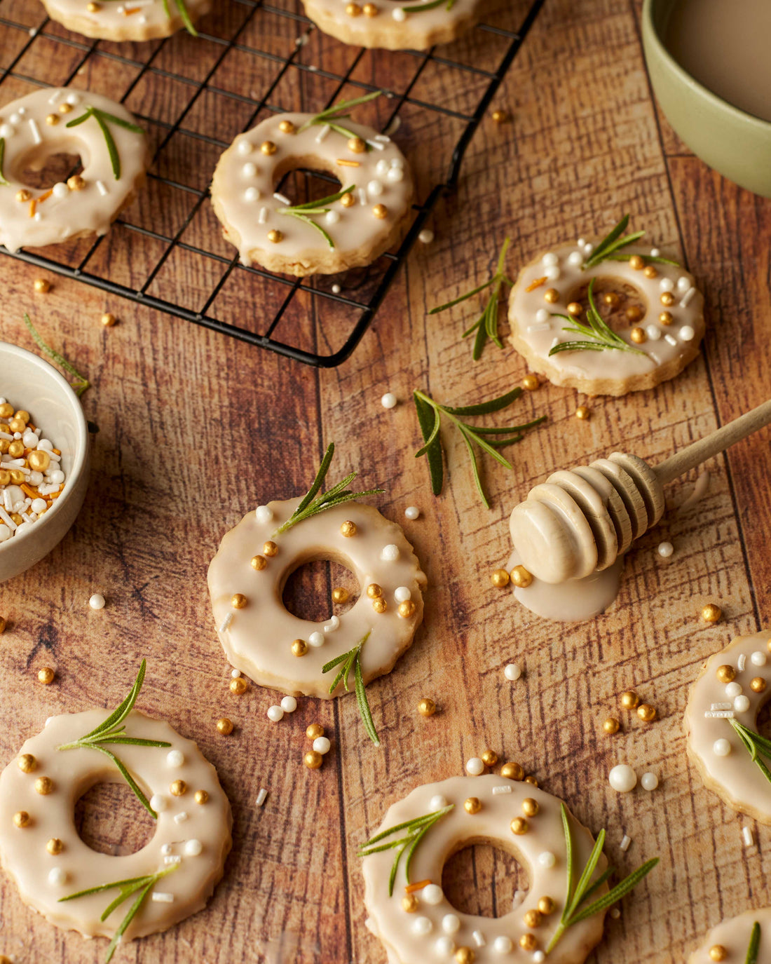 Brown Butter Pecan Wreath Cookies