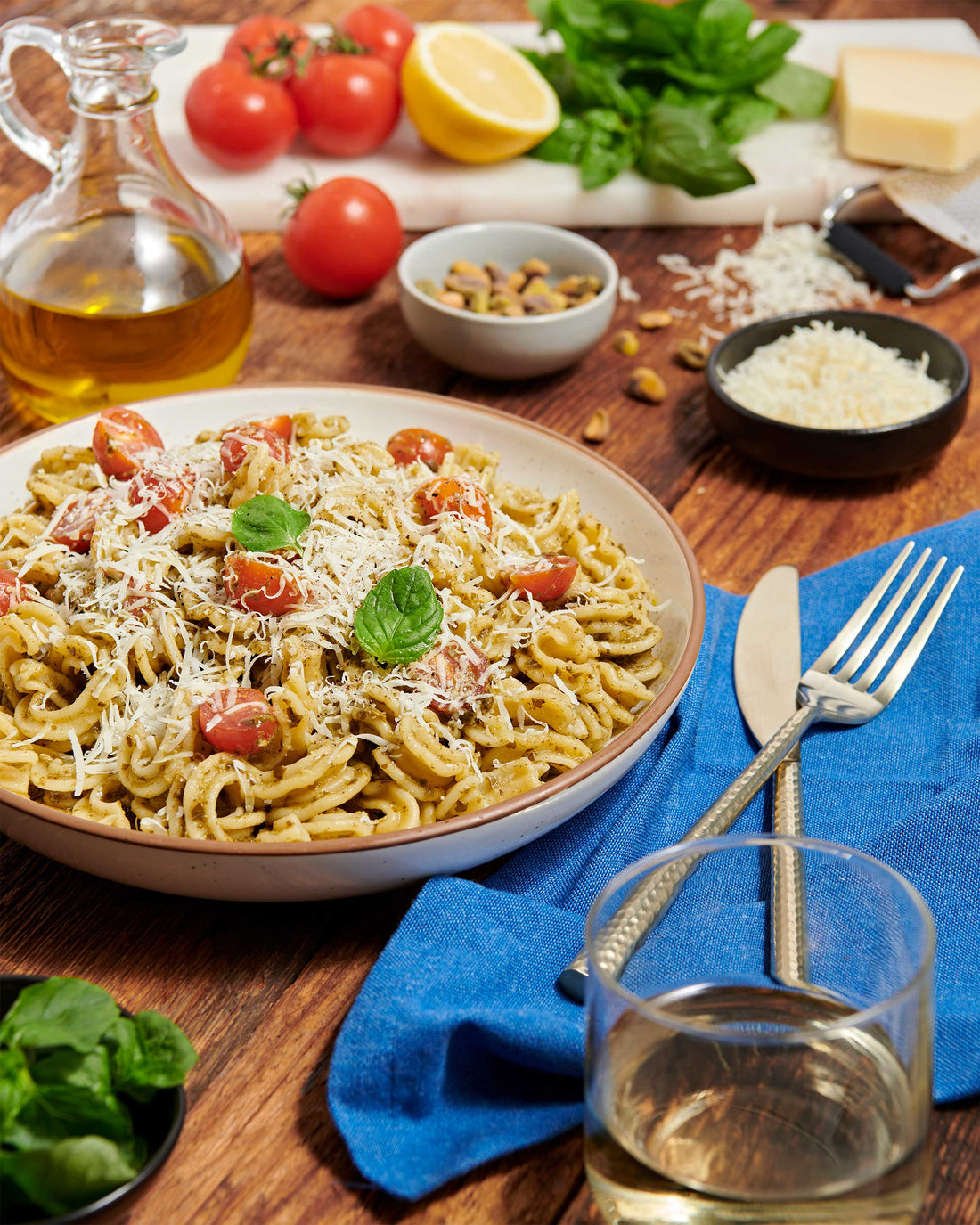 Cilantro Pistachio Pesto Pasta