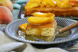 Caramel Peach Snickerdoodle Bars