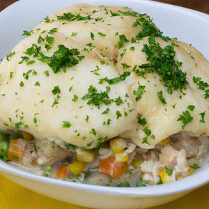 Pot Pie Chicken Skillet Dumplings