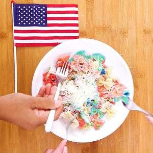 Red, White & Blue Chicken Bacon Pasta Salad