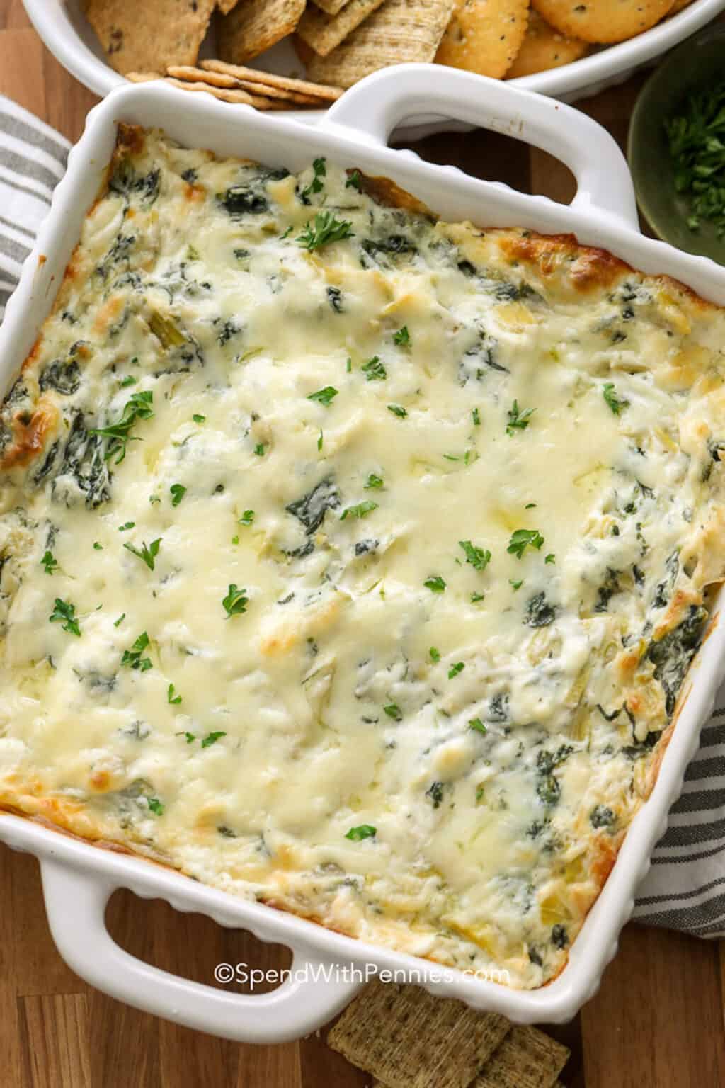 The Best Spinach Artichoke Dip