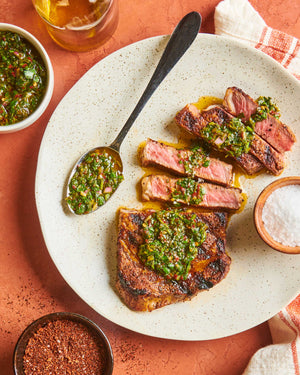 Coffee Rubbed Chimichurri Steak