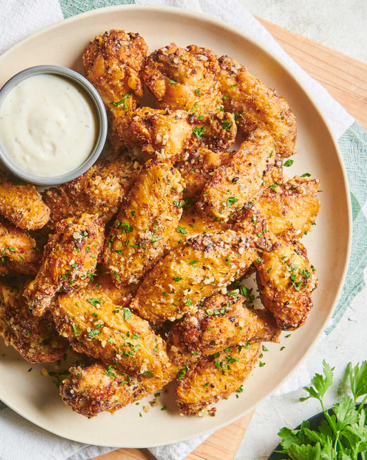 Garlic Parmesan Air Fryer Wings