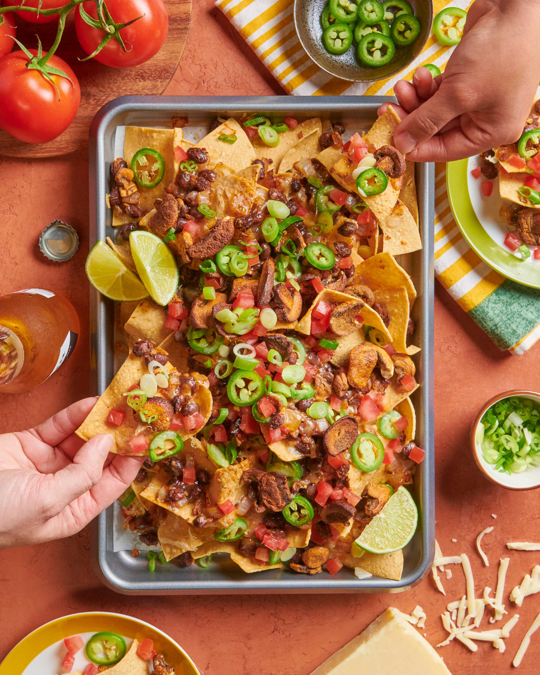 Spicy Mushroom Nachos