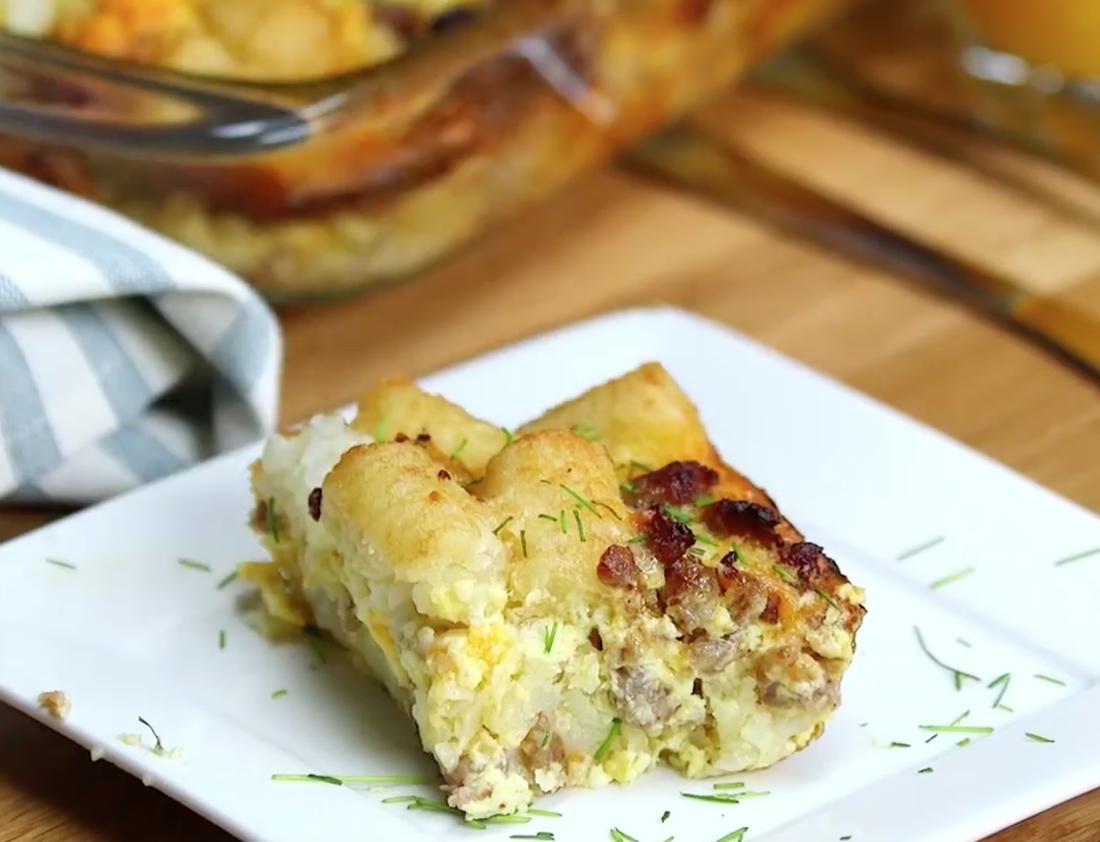 Tater Tot Sausage Breakfast Casserole