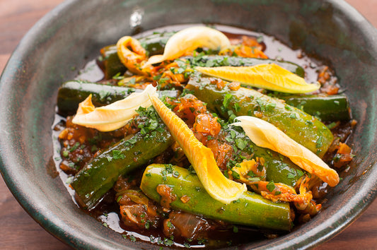 Baby Zucchini and Blossoms with Sofrito