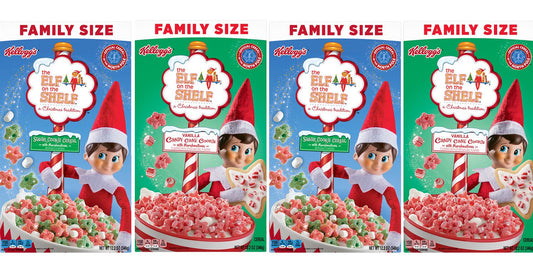 NEW Elf on the Shelf Vanilla Candy Cane Cookie Cereal