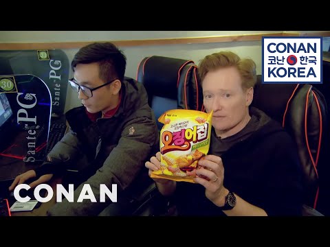 Conan O'Brien Samples Korean Snacks In Seoul (Video)