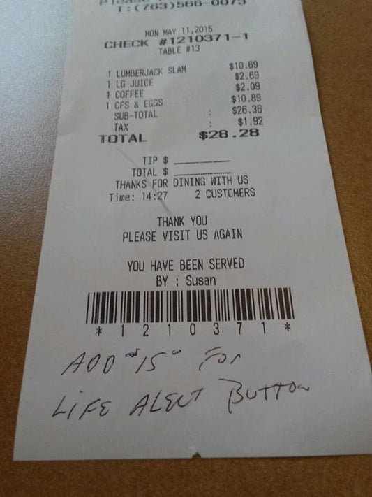 Elderly Mom's Receipt