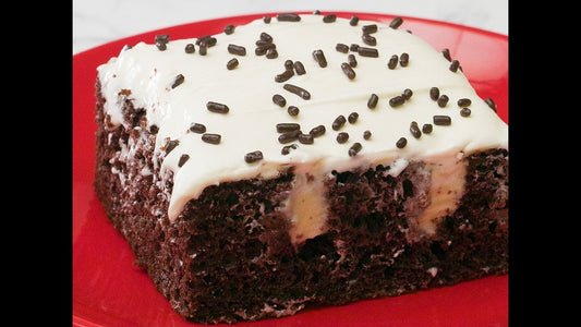 Black And White Poke Cake