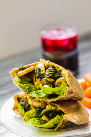 Mushroom Kale Pitas